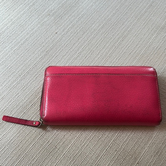 Vintage Kate Spade Pink Pebbled Leather Wallet - Picture 2 of 5